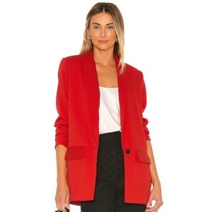 REVOLVE | L'Academie The Fleur Blazer Jacket in Scarlet Red